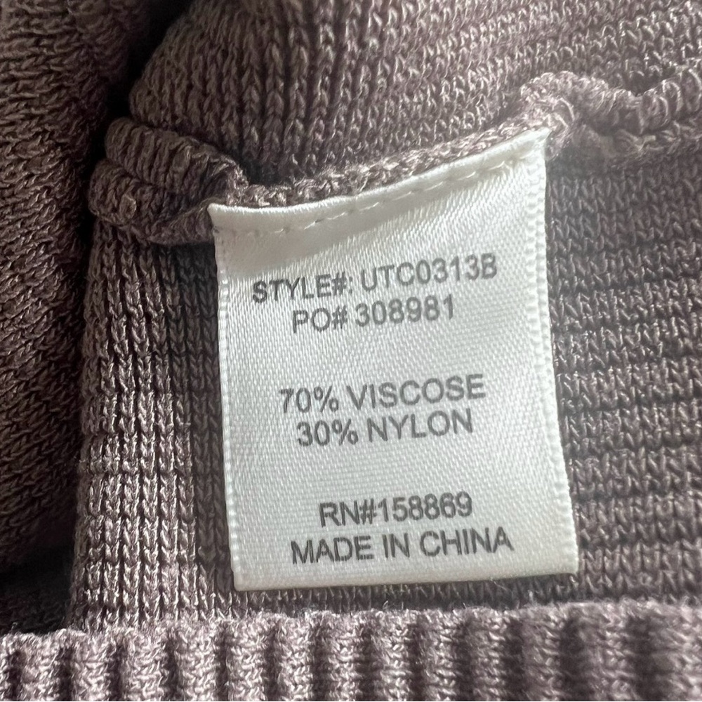 Promise Gray Ribbed Henley Top - Picture 4 of 4
